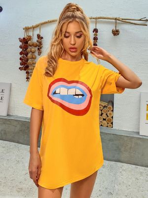 قميص بنطالي مريح للنساء قميص من القطن الخالي