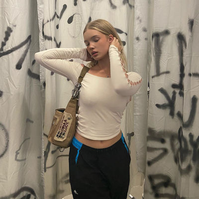 قميصات سيكسيه ضيقه للنساء قميص طويل اليد