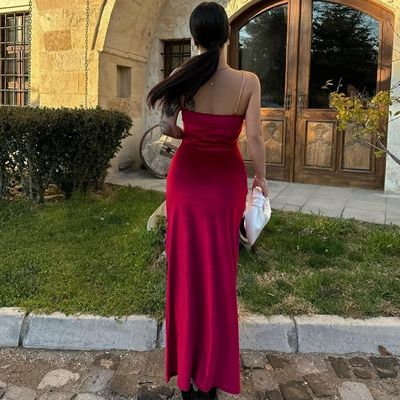 ارتفاع الحساسية مخصصة الموضة الجديدة سكسية حبل حبل ثوب لون جامد